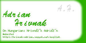 adrian hrivnak business card